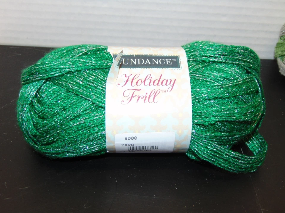 Sundance Volantes Hilo Vacaciones Verde 3 Madejas Malla Volantes Tejer Crochet Acrílico Foto 4 de 4