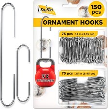 Reusable Silver Christmas Ornament Hooks - 150 Durable Hangars for Your Tree