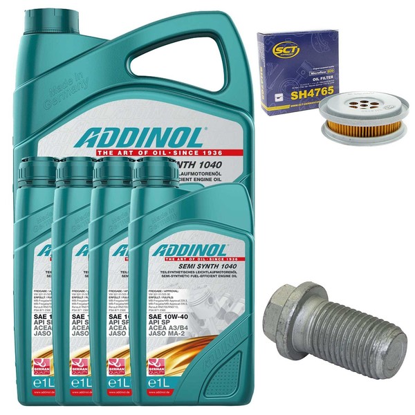 MotoröL Filter Set Addinol 10W-40 9 Liter + Schraube FüR Mercedes G-Klasse W463-image