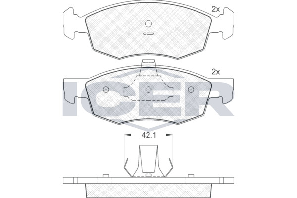Bremsbelagsatz Vorne Ate-System FüR Fiat Doblo 119 223 Palio Ab 97-> 8660004765-image
