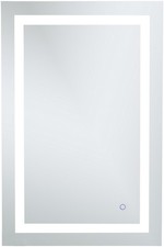 Elegant Lighting MRE12436 Alaric 24" W x 36" H Modern Rectangular - Silver