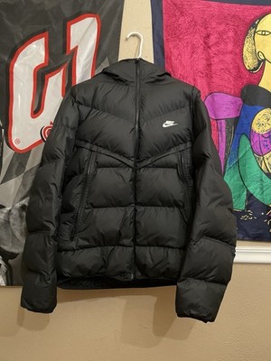 Nike Mens Storm-FIT Windrunner PrimaLoft Hooded Puffer Jacket Black Size L rare 