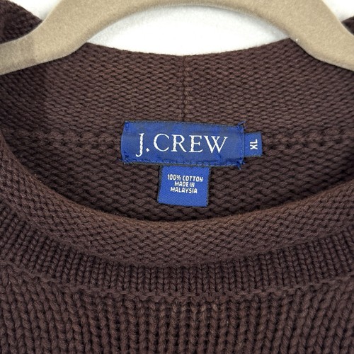 Vintage J Crew Roll Neck Sweater Mens XL Chunky Knit Raglan Pullover Fisherman - Picture 5 of 12