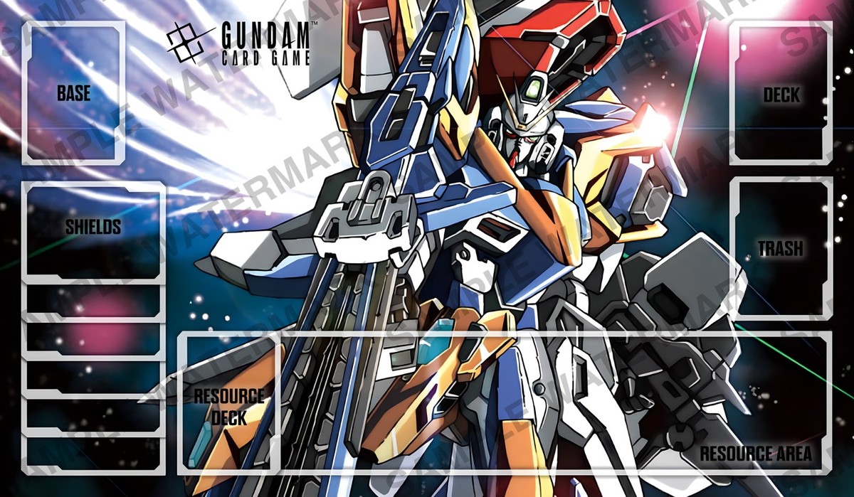 GUNDAM GD Card Game Victory Playmat Mat Desk Mat Zones Stitched