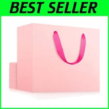 Large Pink Craft Bags, 20 Pack 16x6x12 Party Favor Bags