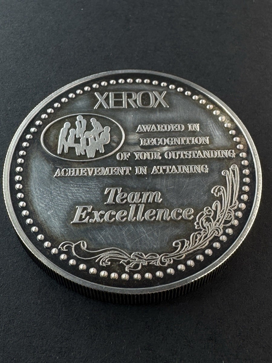 Vintage Xerox Johnson Matthey JM 3 Oz .999 Silver Round / Bar