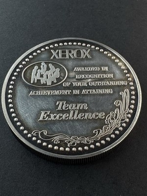Vintage Xerox Johnson Matthey JM 3 Oz .999 Silver Round / Bar