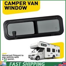 for CAMPER VAN UNIVERSAL SLIDING OPENING WINDOW GLASS DARK TINT 800x270mm RIGHT