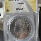 1885 O MORGAN SILVER DOLLAR! BEAUTIFUL UNC Coin! WOW! ANACS MS 64!