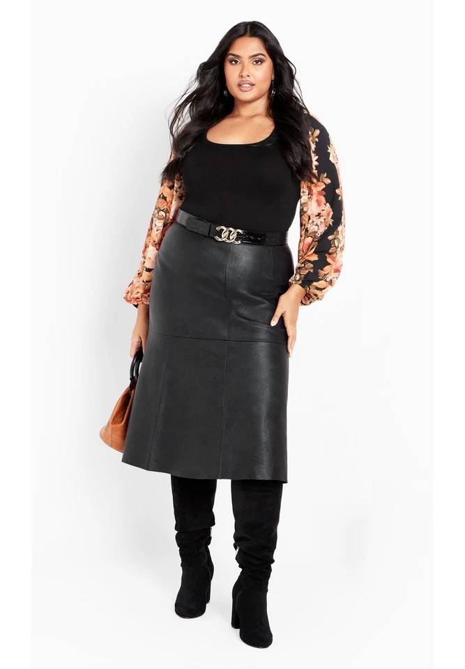 Suéter feminino Avenue plus size manga floral contraste maio - Imagem 3 de 4