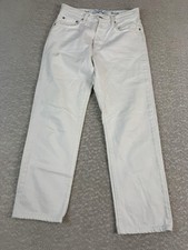 Daily Blue Jeans Womens 26 White Straight Leg Denim 100% Cotton Made in USA