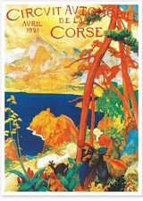 AFFICHE POSTER corse 1921
