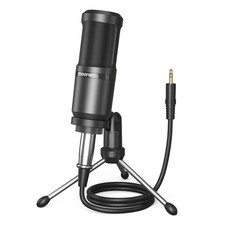 Condenser Microphone, Cardioid Studio Condenser Recording Mic with 3.5mm XLR ...
