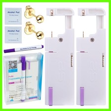2PCS Disposable Ear Piercing Kit Ear Piercing Gun Self Use Ear Piercings Kit ...