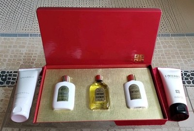 GIVENCHY L'INTERDIT PERFUME LOT*3pc GIFTSET+THE BODY MILK+AMARIGE SHOWER GEL*NEW