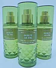 3 BATH  BODY WORKS GUILTY AS FIG FINE FRAGRANCE MIST SPRAY 2.5oz TRAVEL SIZE