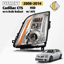 Hidxenon Headlight For 2008-2014 Cadillac Cts Wafs Wo Bulb Chrome Driver Side Hidxenon Headlight For 2008-2014 Cadillac Cts Wafs Wo Bulb Chrome Driver Side