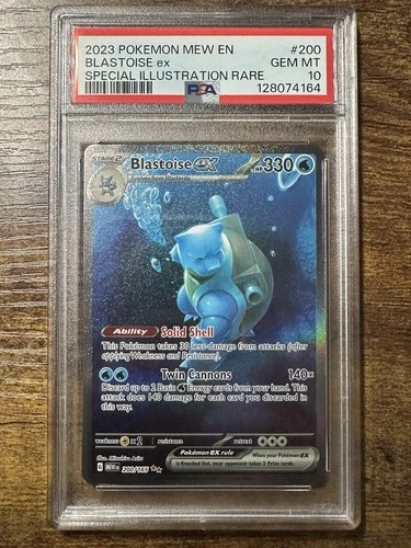 2023 POKEMON MEW EN-151 SPECIAL ILLUSTRATION RARE #200 BLASTOISE EX PSA 10