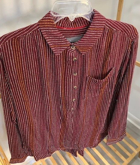 VTG TOP By Anthropologie BUTTON-UP BOHO LS WOMEN'S BLOUSE SZ MEDIUM - SEE!! 