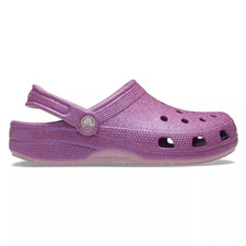 NEW Crocs Classic Iridescent Glitter Clog Hydrangea Womens 7