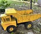 Tonka Pressed Steel Dump Truck Yellow Black Vintage Collectible