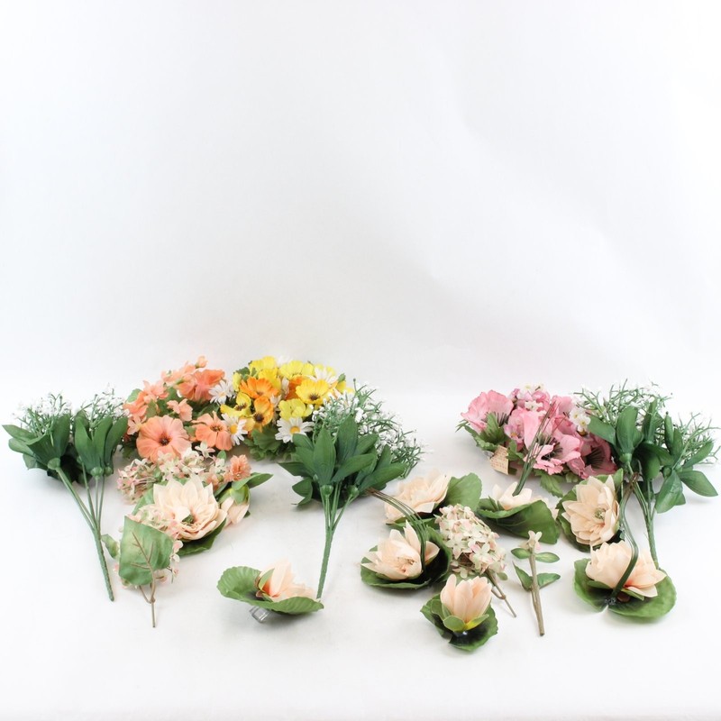 1/2 Lb Mixed Lot Artificial Flowers DIY Crafting