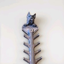Vintage 40s Syroco Scottie Dog Wall Vertical Tie, Leash, Jewelry Holder Rack