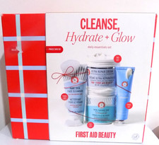 BRAND NEW First Aid Beauty Cleanse,Hydrate Glow Daily Essentials SET