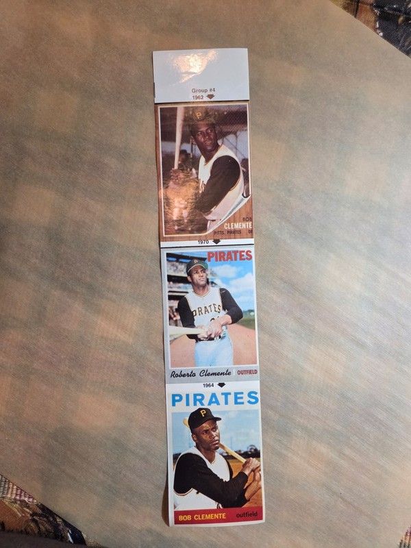 Vintage Roberto "Bob" Clemente Pittsburgh Pirates Baseball Card Stickers Group#4