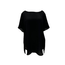 Banana Republic Black Short Sleeve Shirt Blouse Top Womens M NWT