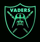 Glow in The Dark PVC/Rubber Darth Vader/Vegas Raiders Morale Patch 3.5 x 2.5 — photo 2