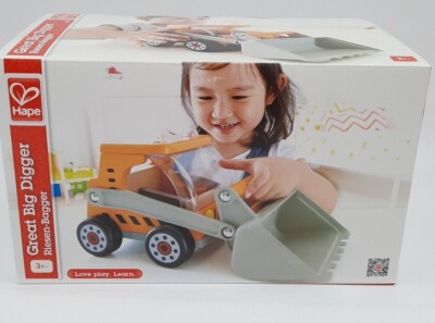 Hape Great Big Digger Wooden Toy Construction Vehicle Truck PREMIUM QUALITY