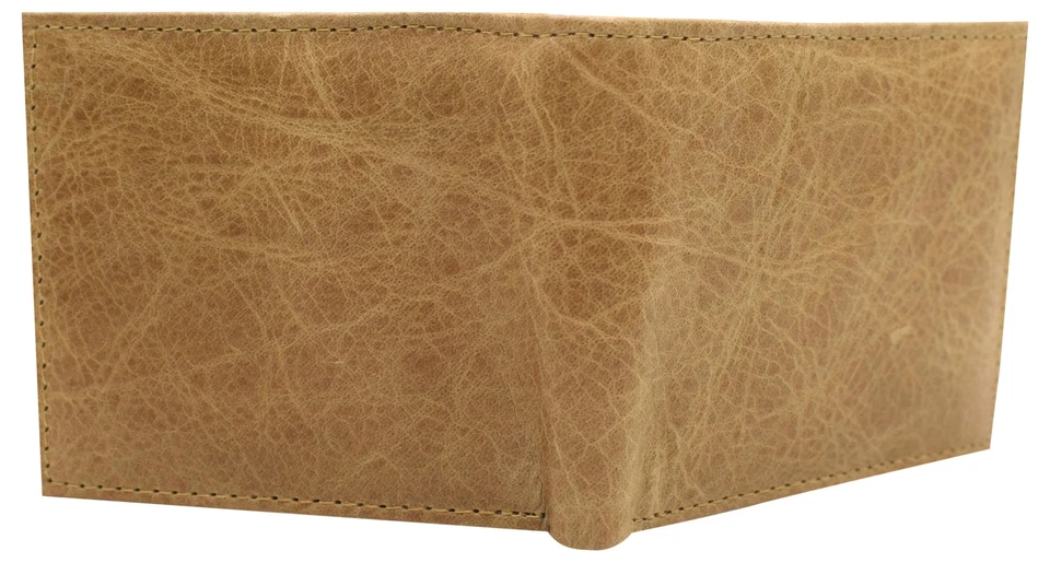 Hunter Cuero Tostado Bloqueo RFID Doble Pliegue Hipster Cartera Centro Solapa Soporte de Identificación Foto 3 de 4