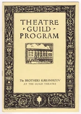 Lunt and Fontanne "BROTHERS KARAMAZOV" Morris Carnovsky 1927 Broadway Playbill