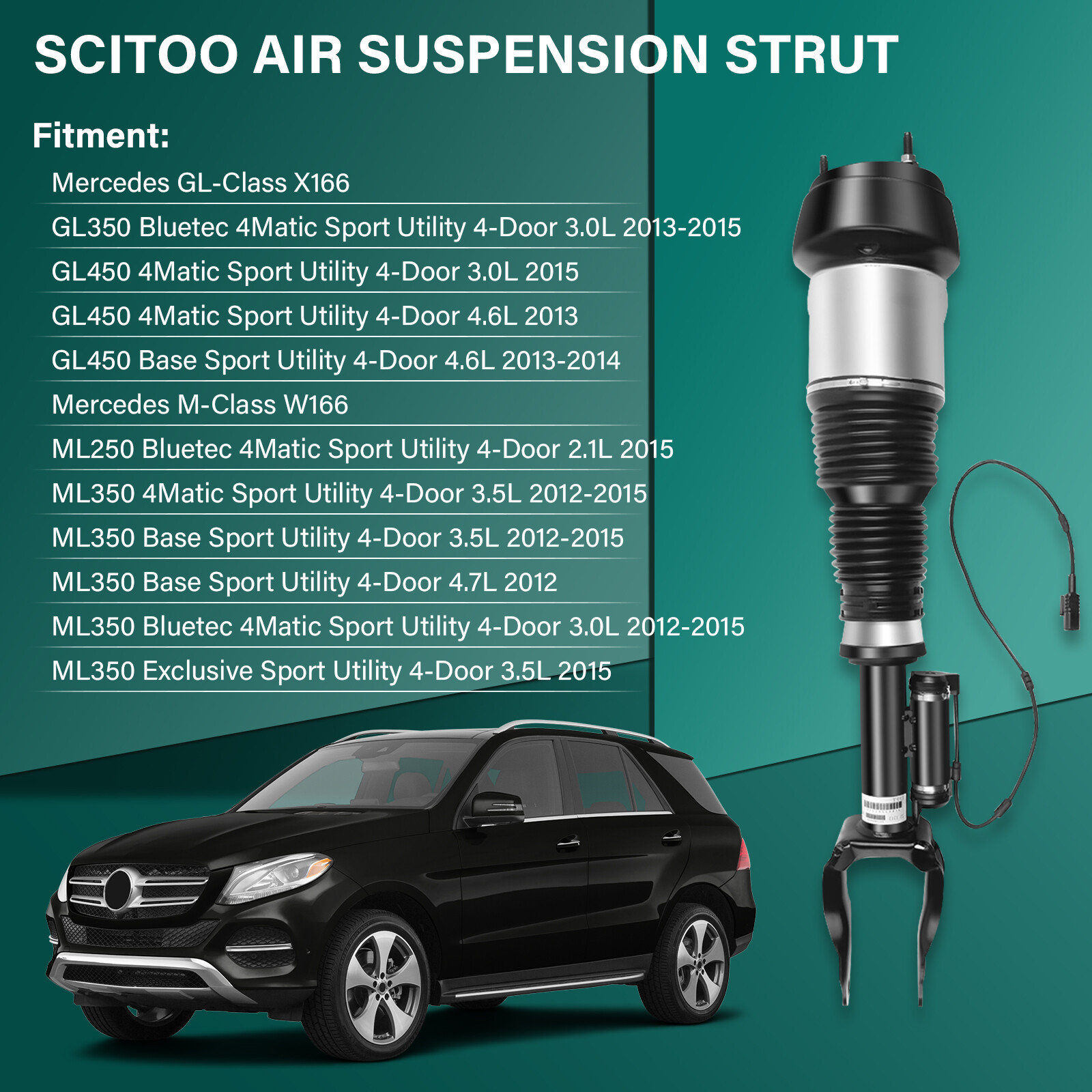 Front Right Air Suspension Strut w/ADS For Mercedes X166 GL450 GL550