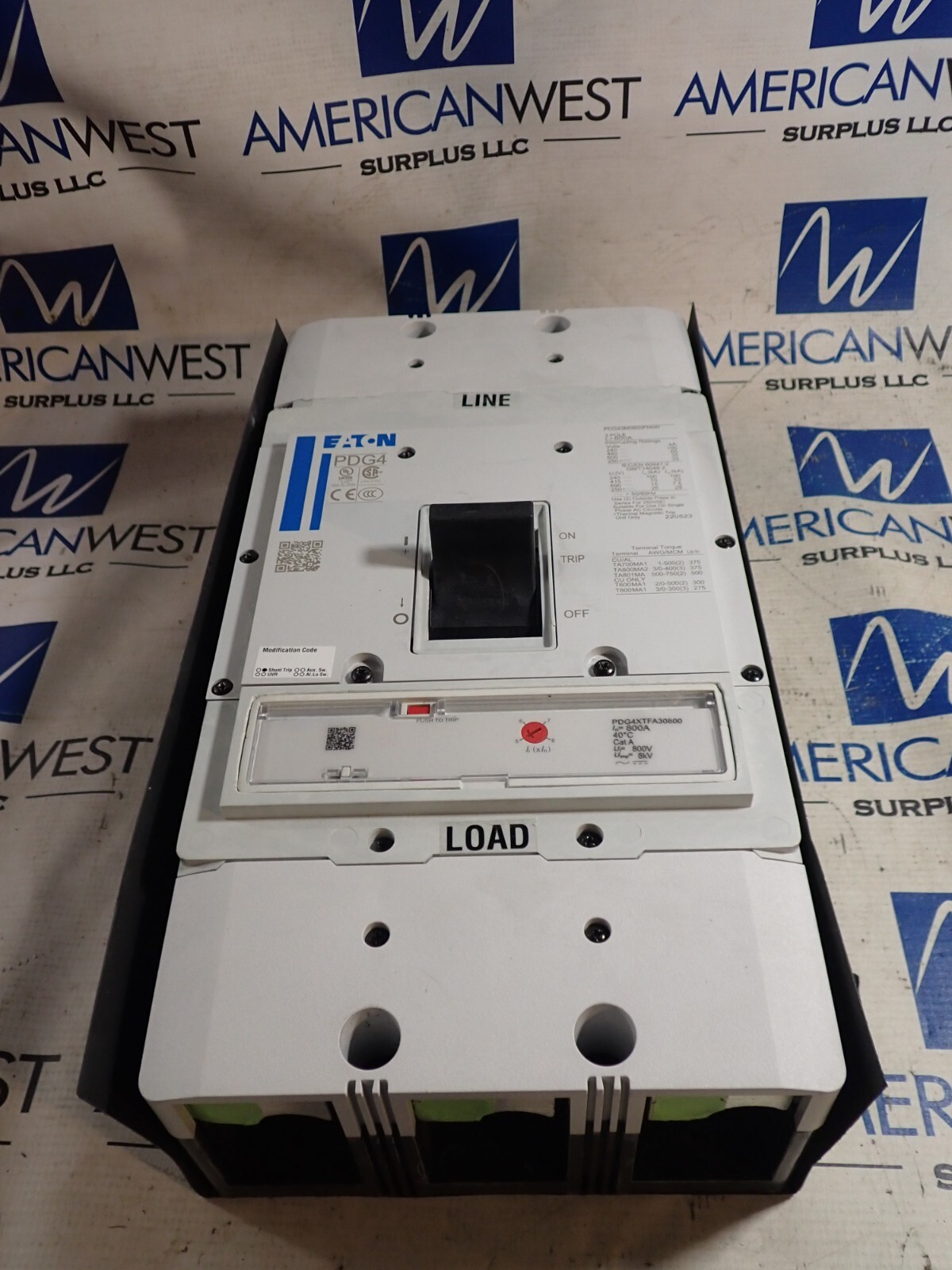 New EATON Power Defense PDG43M0800TFAN 800 amp 65kA480v 3P Breaker eBay