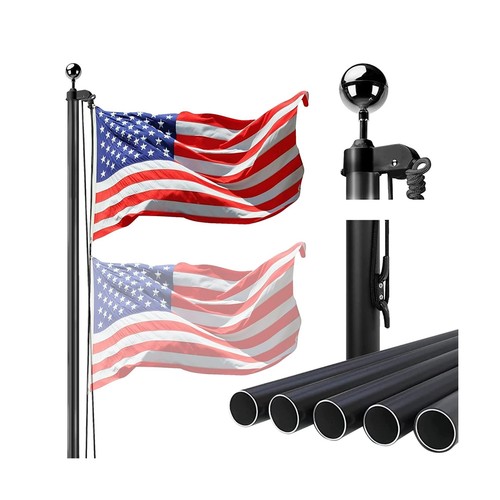 Hooomyai 20FT Sectional Flag Pole Kit, Heavy Duty Aluminum Flag Poles