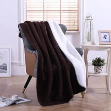 SOCHOW Luxury Faux Fur Sherpa Fleece Throw Blanket, 600GSM Ultra Soft and Warm F