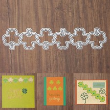 Shamrocks Clover Outline Border Cutting Die -St. Patrick  s Day