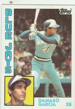 FREE SHIPPING-MINT-1984 Topps #124 Damaso Garcia Blue Jays PLUS BONUS CARDS