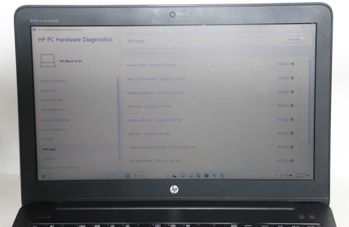 HP ZBOOK 15 G3|Intel Zeon@2.90GHz|16GB RAM|256 SSD|WIN11| Webcam