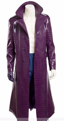 Joker Jared Leto Suicide Squad Halloween Purple Faux Leather Coat Fast Shipping
