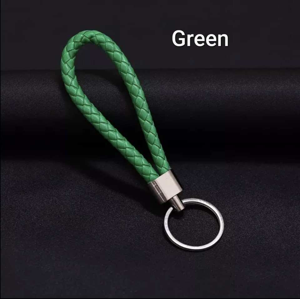 1PC PU Leather Keychain Car Keyrings Men Women Keychain Braided Woven ...