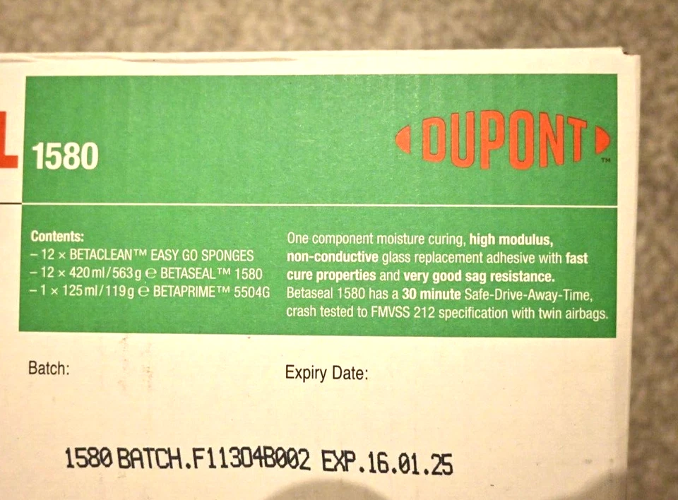 BETASEAL 1580 Windscreen Glue & Primer - 12 x 420ml Sausages | OEM - Image 3 of 4