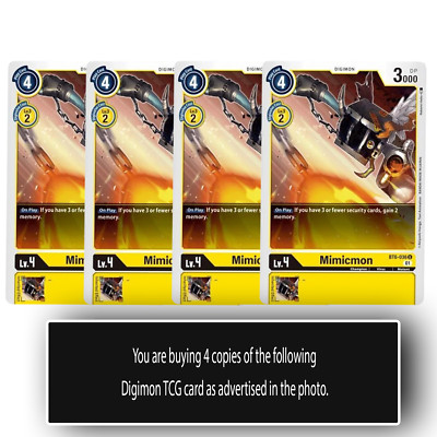 Mimicmon - BT6-036 U - Digimon TCG Card - Yellow- Playset