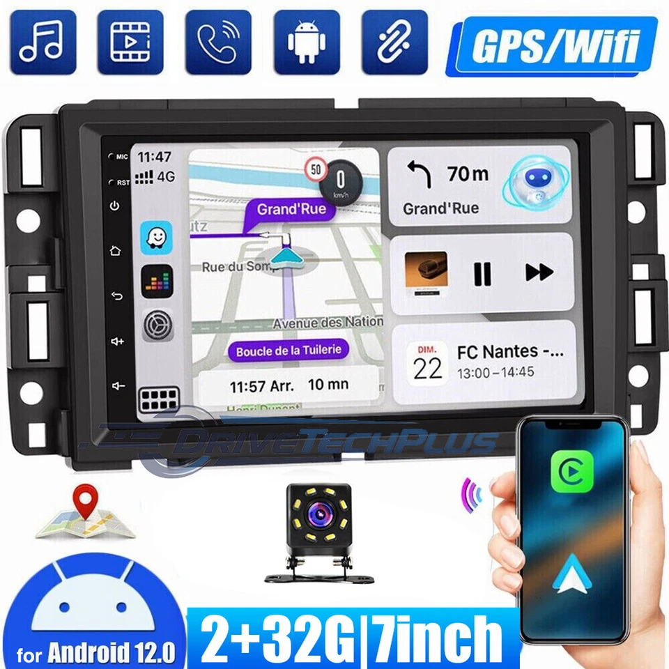 7" Pantalla Para Chevrolet GMC Sierra Chevy Yukon Carplay Radio de coche estéreo - Image 2 of 4