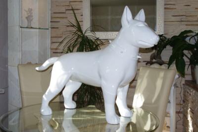 Bullterrier XXL Bull Terrier Pit-Bull Dogge Rassehund Bully Lack Tierfiguren 