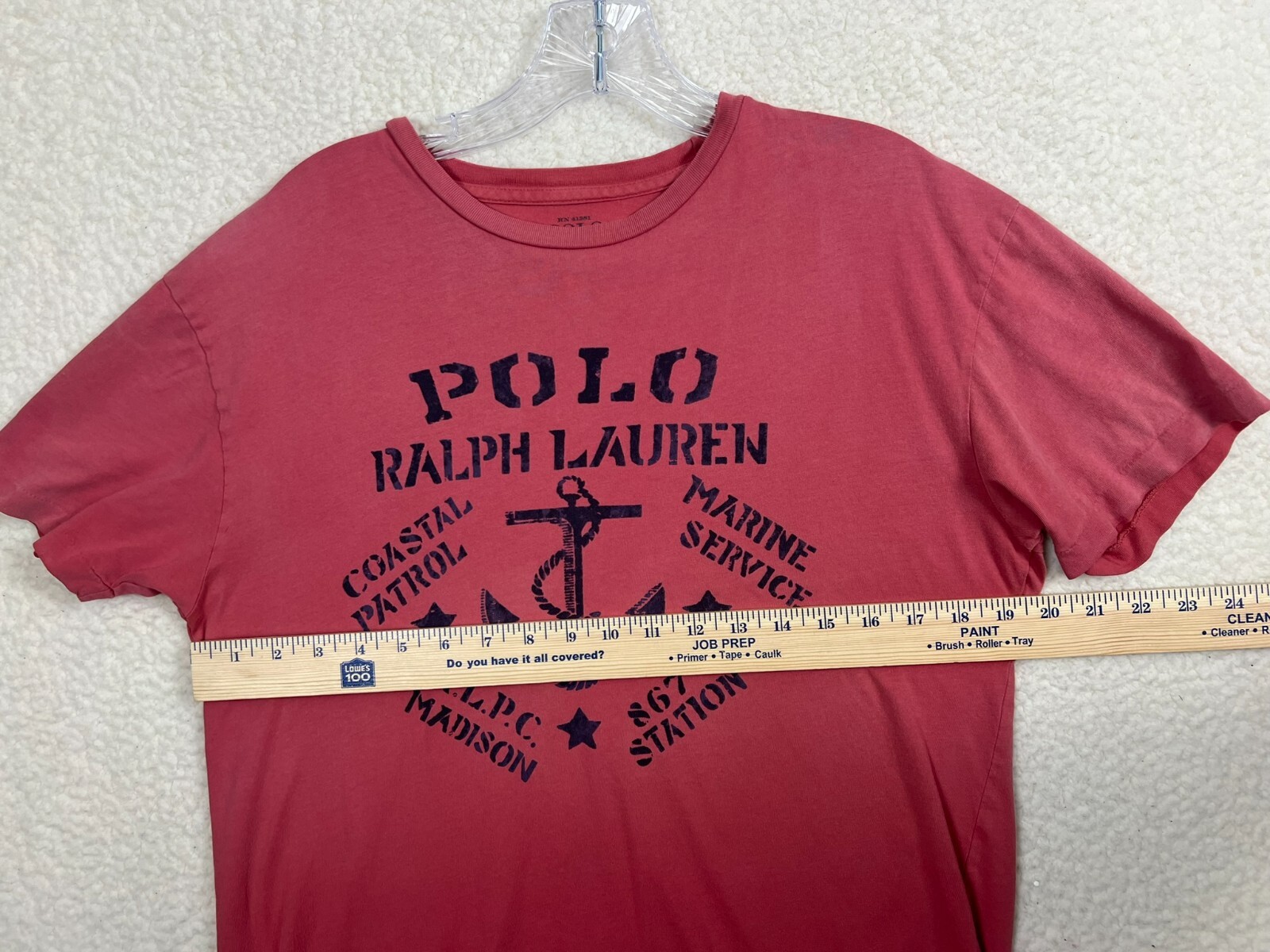 Polo Ralph Lauren Shirt Mens Small Red Anchor Costal Patrol Marine RLPC T-Shirt thumbnail 4