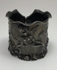 Beautiful Antique Silverplate? Cherub Baby Napkin Ring
