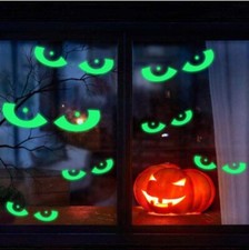 1 Sheet 8pcs Glow In The Dark Realistic Eye Stickers